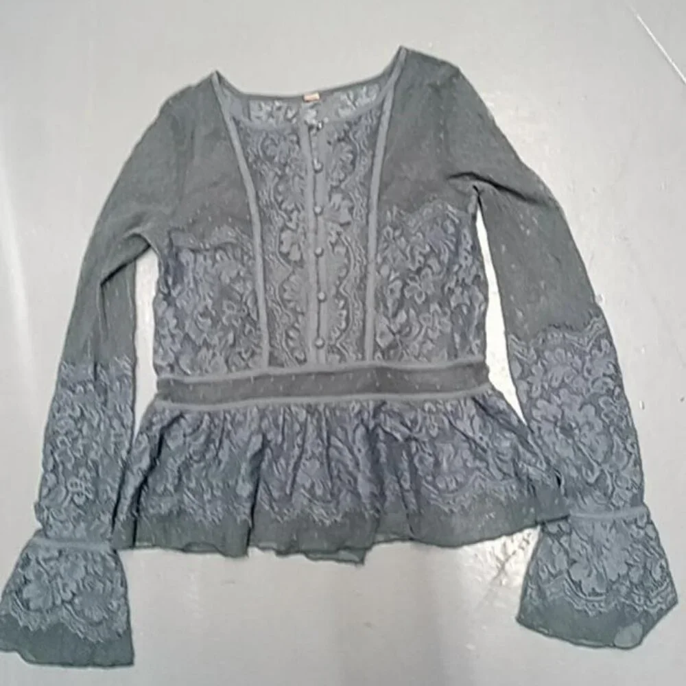 Free People Penelope Womens Peplum Top Fits Sz S
